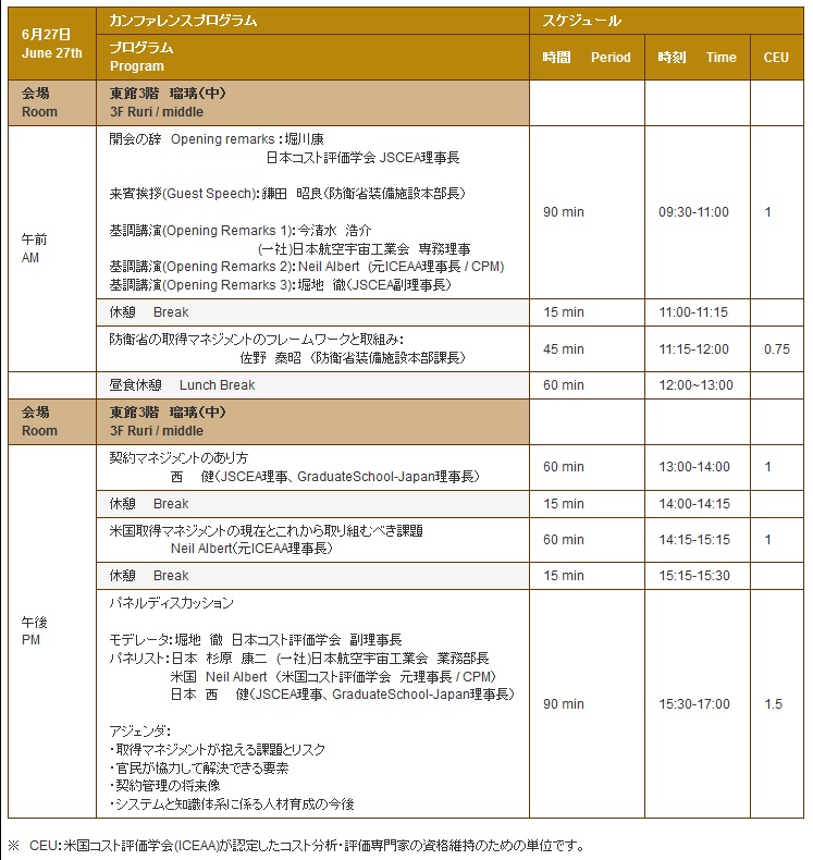 カンファレンス要項